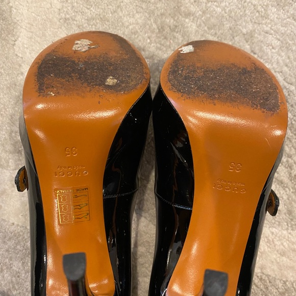 💯 Authentic Gucci Platform Patent Black Mary Jane Pump size 35 - Picture 7 of 8